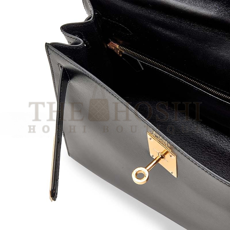 H**me5 BLACK BOX KELLY 28 GOLD HARDWARE (28*22*10cm) Master Quality